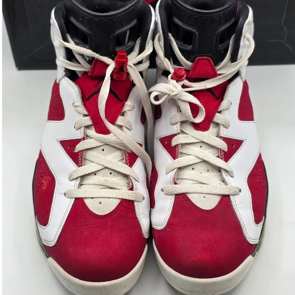Jordan Air Jordan 6 Retro Carmine Mens 12 White Red Streetwear Sporty Retro Vibe